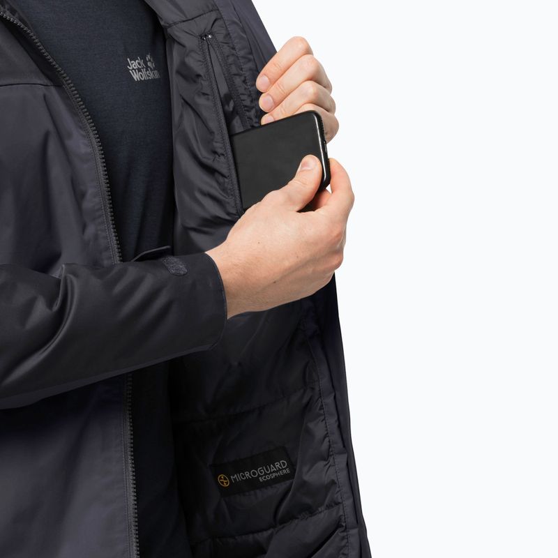 Jack Wolfskin pánska páperová bunda Jasper Ins sivá 1114321_6230 4