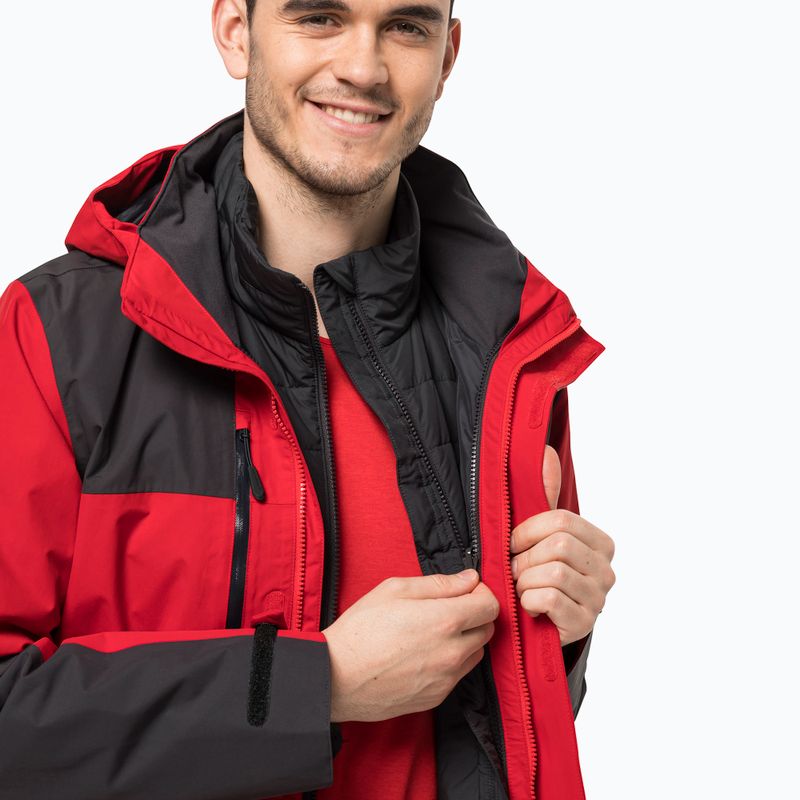Jack Wolfskin pánska bunda 3 v 1 Jasper červená 1115261_2206_002 8
