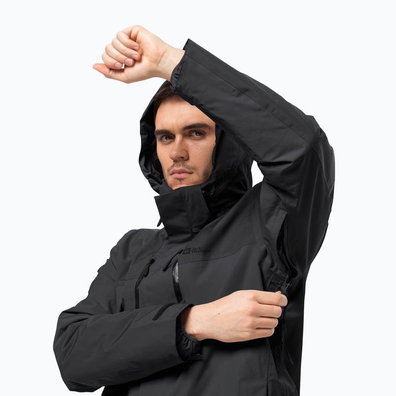 Jack Wolfskin pánska bunda do dažďa Jasper čierna 1115261_6000_006 5