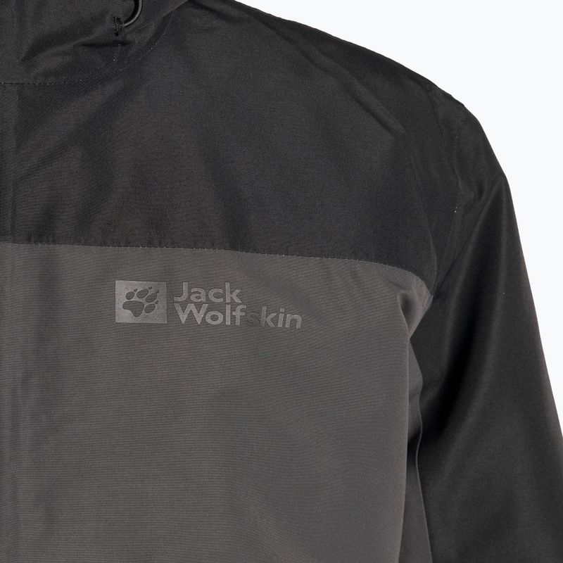 Jack Wolfskin pánska bunda 3 v 1 Glaabach sivo-čierna 1115291_6000_006 3