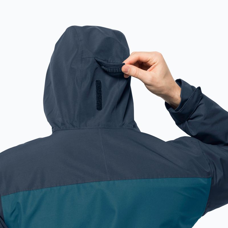 Jack Wolfskin pánska bunda do dažďa Taubenberg modrá 1115311_4133_006 6