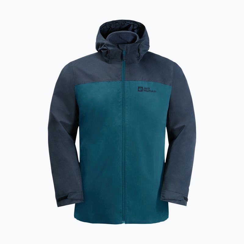 Jack Wolfskin pánska bunda do dažďa Taubenberg modrá 1115311_4133_006 9