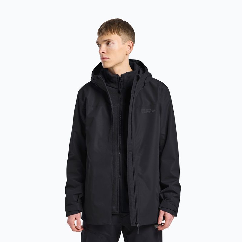 Pánska bunda 3v1 Jack Wolfskin Taubenberg 3In1 black 4