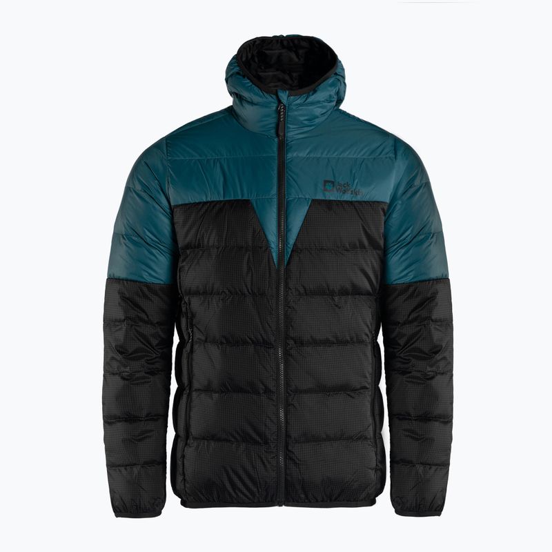Jack Wolfskin pánska páperová bunda Dna Tundra Down Hoody black-blue 1206612_4133_006