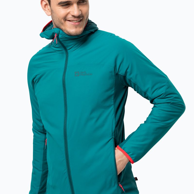 Jack Wolfskin pánska lyžiarska bunda Alpspitze Ins Hoody zelená 1206781_1124