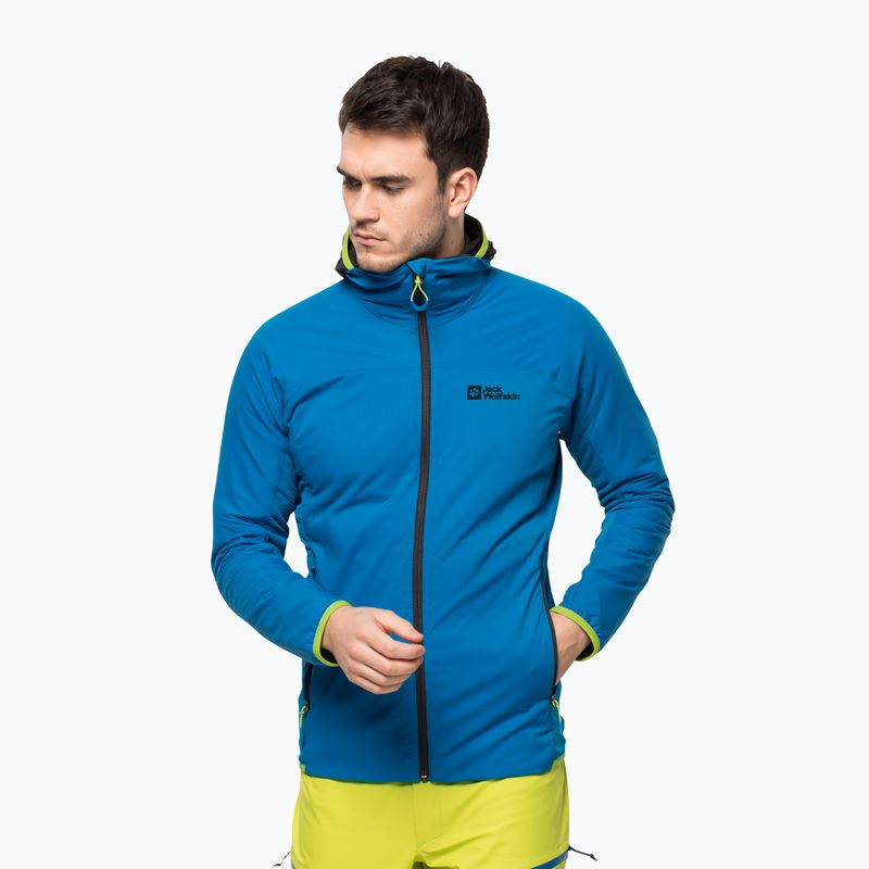 Jack Wolfskin pánska lyžiarska bunda Alpspitze Ins Hoody blue 1206781_1361