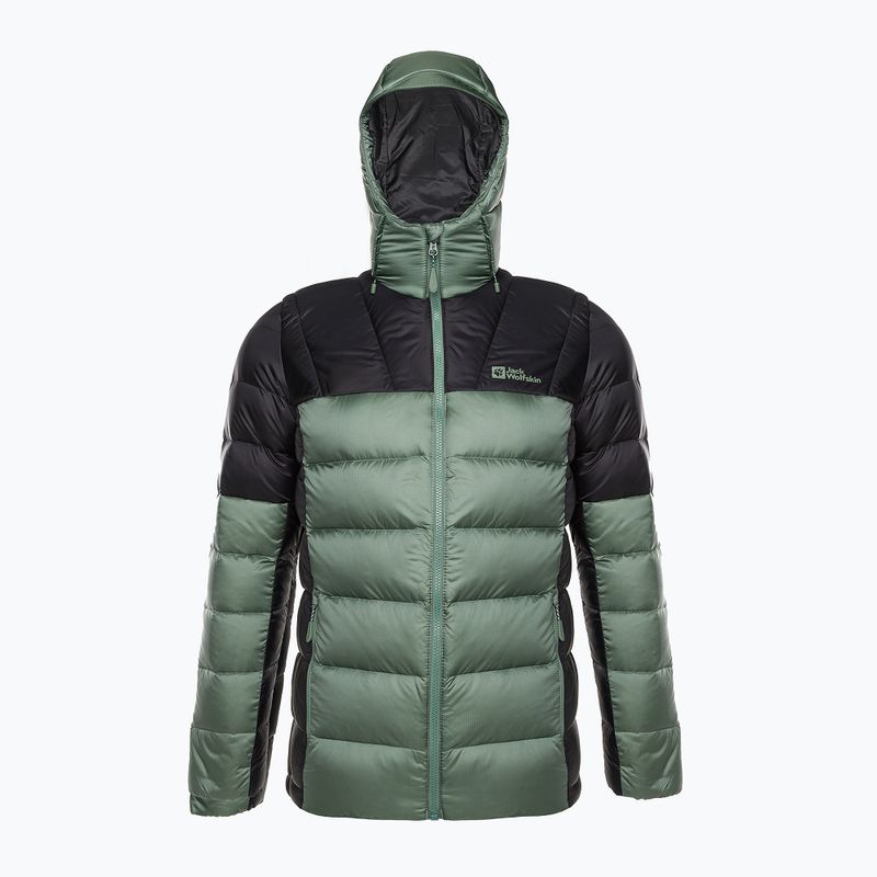 Jack Wolfskin pánska páperová bunda Nebelhorn Down Hoody green 1207141_4311