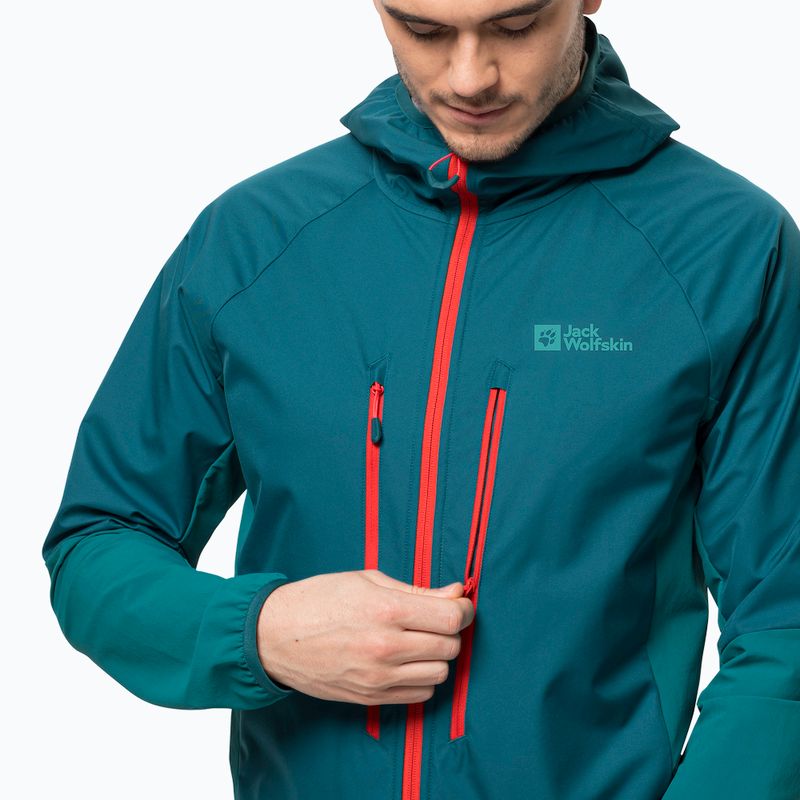 Pánska lyžiarska bunda Jack Wolfskin Alpspitze Hoody zelená 1307371_4133 3