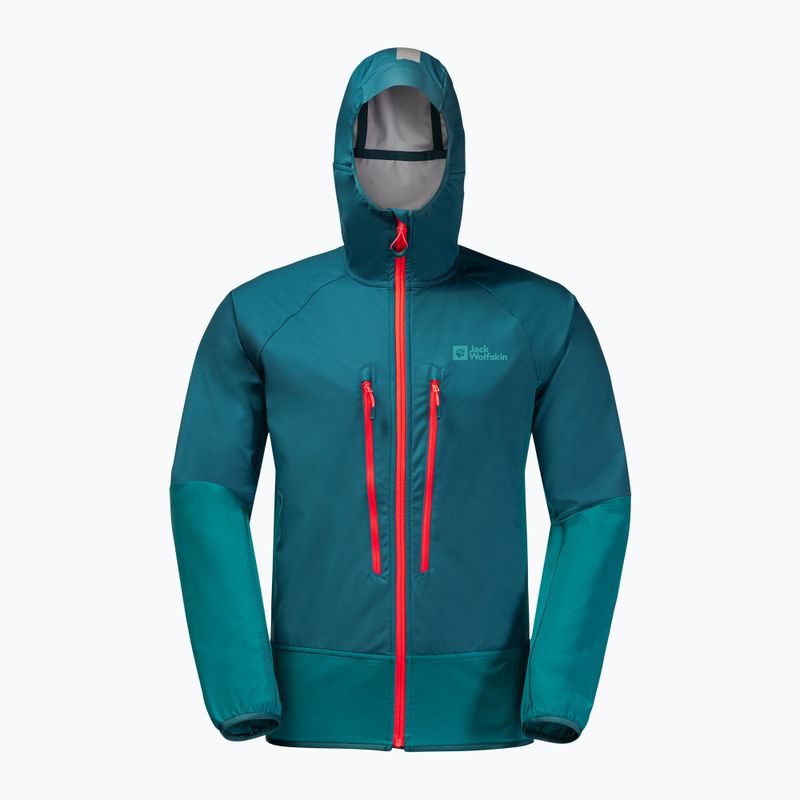 Pánska lyžiarska bunda Jack Wolfskin Alpspitze Hoody zelená 1307371_4133 6