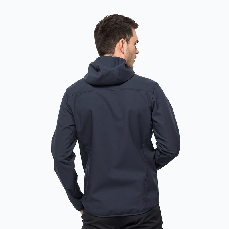 Jack Wolfskin pánska softshellová bunda Bornberg Hoody navy blue 1307471_1010 2