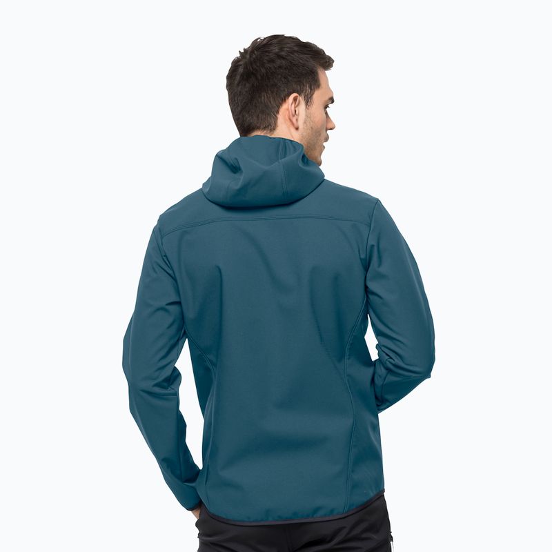 Jack Wolfskin pánska softshellová bunda Bornberg Hoody modrá 1307471_4133 2