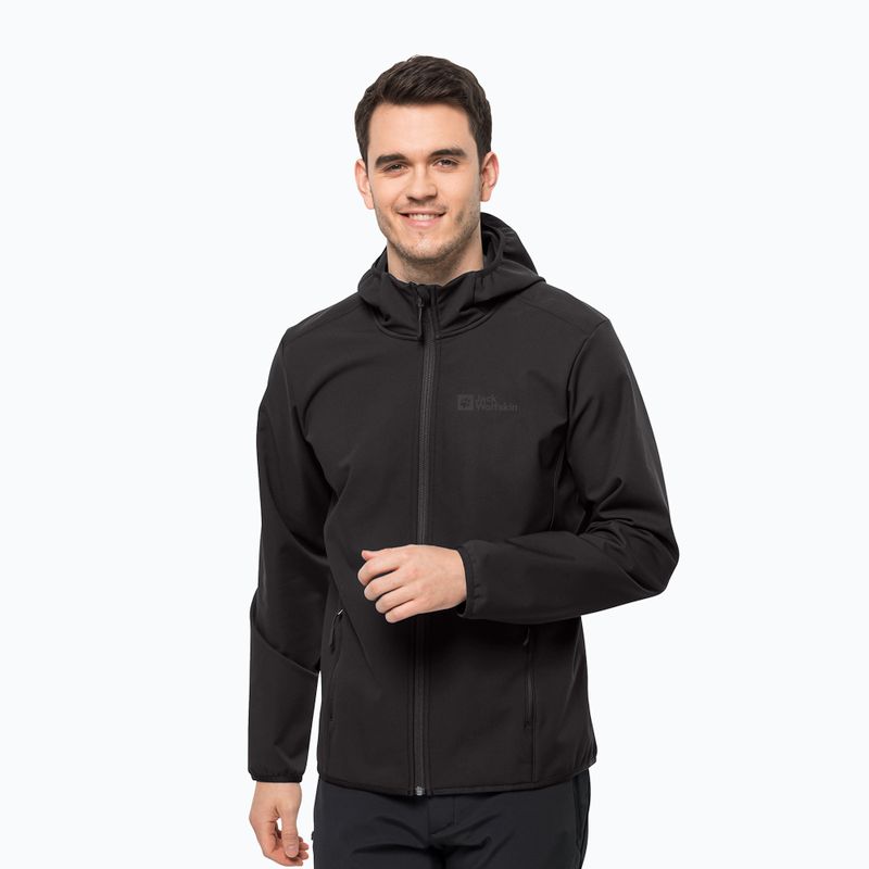 Jack Wolfskin Bornberg Hoody pánska softshellová bunda čierna 1307471_6000