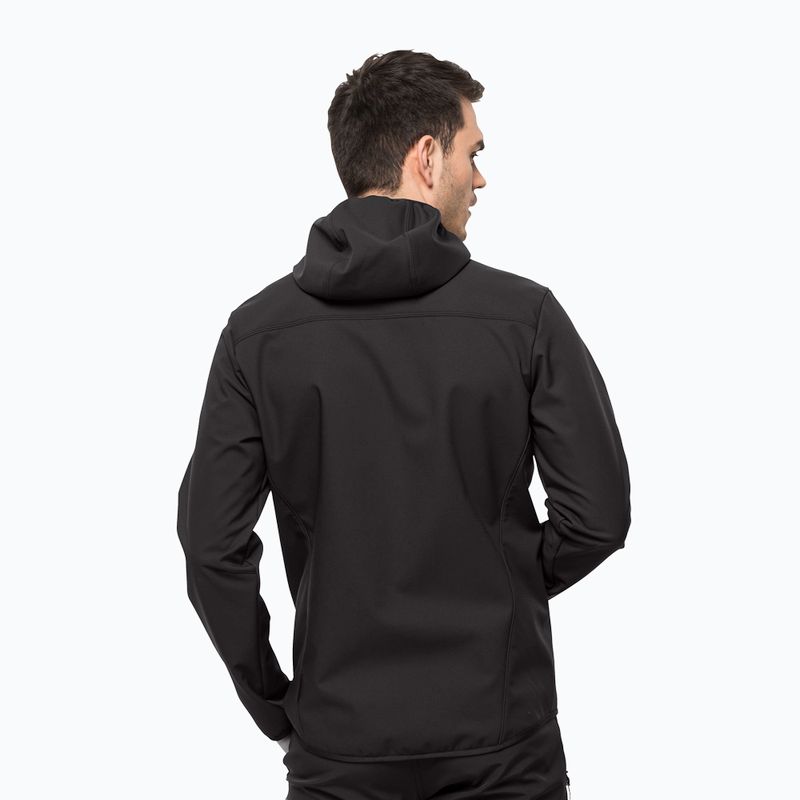 Jack Wolfskin Bornberg Hoody pánska softshellová bunda čierna 1307471_6000 2