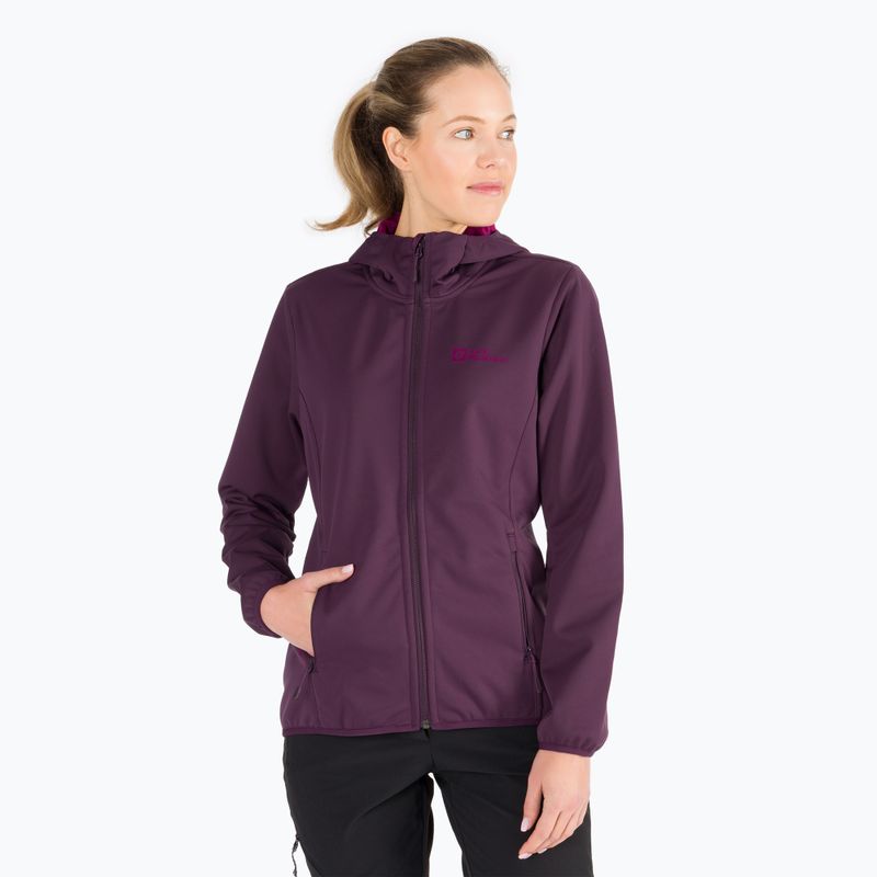 Jack Wolfskin dámska softshellová bunda Windhain Hoody purple 1307481