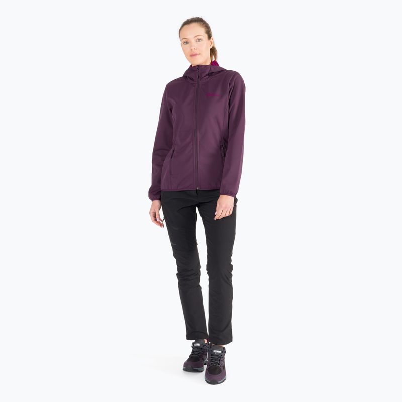 Jack Wolfskin dámska softshellová bunda Windhain Hoody purple 1307481 2