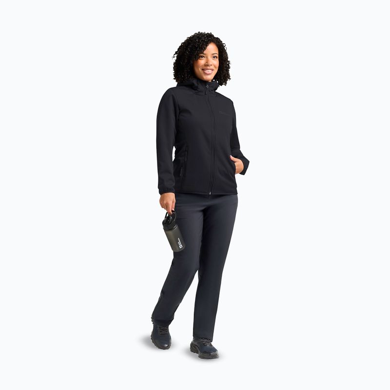 Dámska softshellová bunda Jack Wolfskin Windhain Hoody black 2