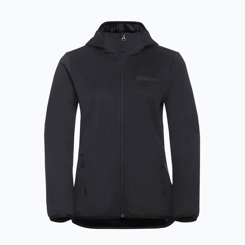 Dámska softshellová bunda Jack Wolfskin Windhain Hoody black 8