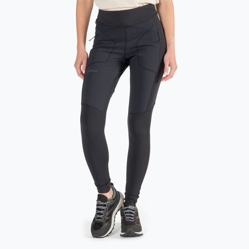 Jack Wolfskin dámske legíny Salmaser Tights black 1507781_6000_005
