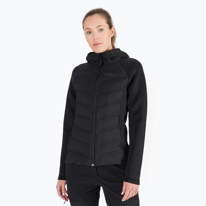 Jack Wolfskin dámska bunda Tasman Down Hybrid black 1707273_6000_005
