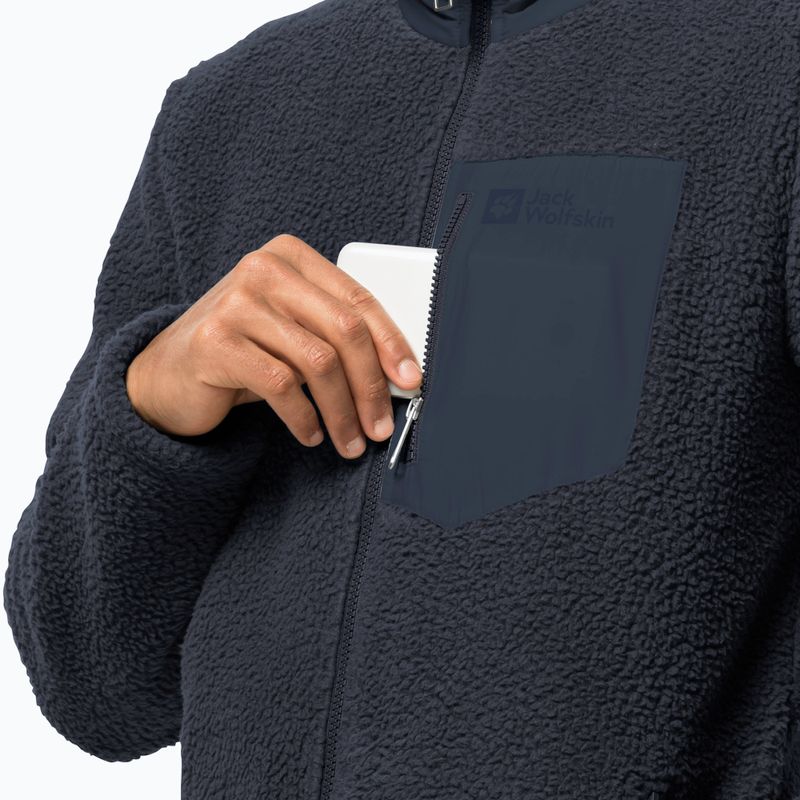 Jack Wolfskin pánska flísová mikina Kingsway navy blue 1709002 4
