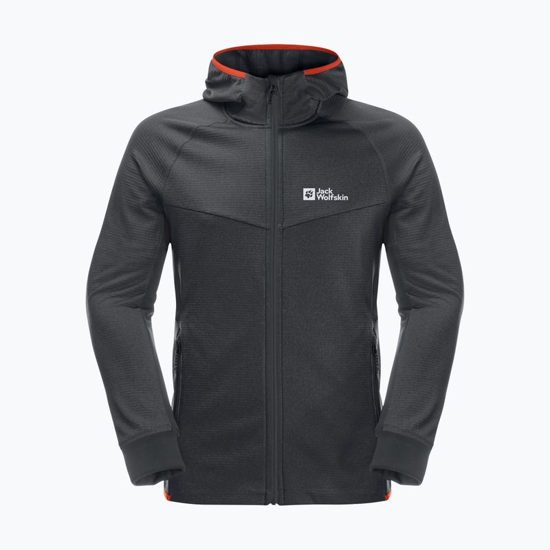 Pánska fleecová mikina Jack Wolfskin Hydro Grid Hooded FZ šedá 1710002 6