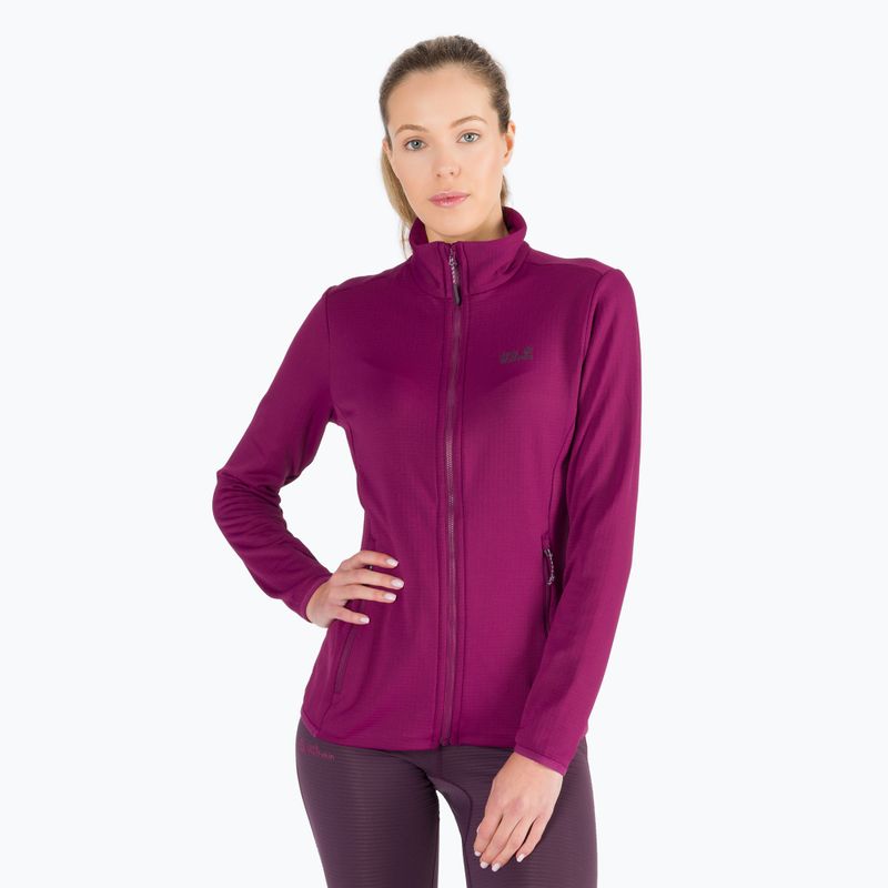 Jack Wolfskin dámska mikina Peak Grid Fleece fialová 1710351