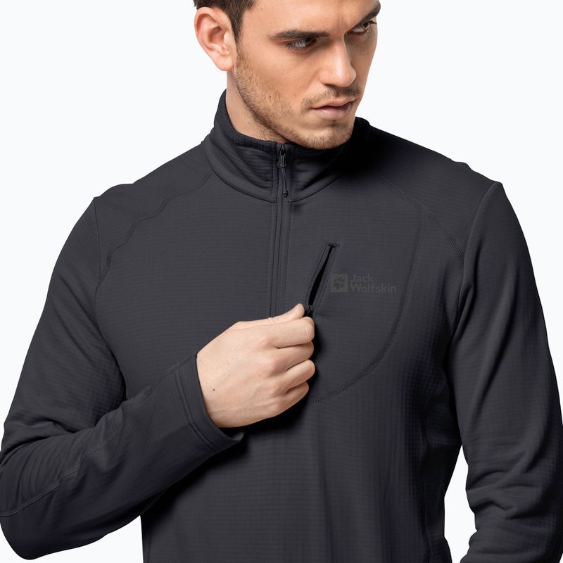 Jack Wolfskin pánska fleecová mikina Kolbenberg HZ sivá 1710531 3