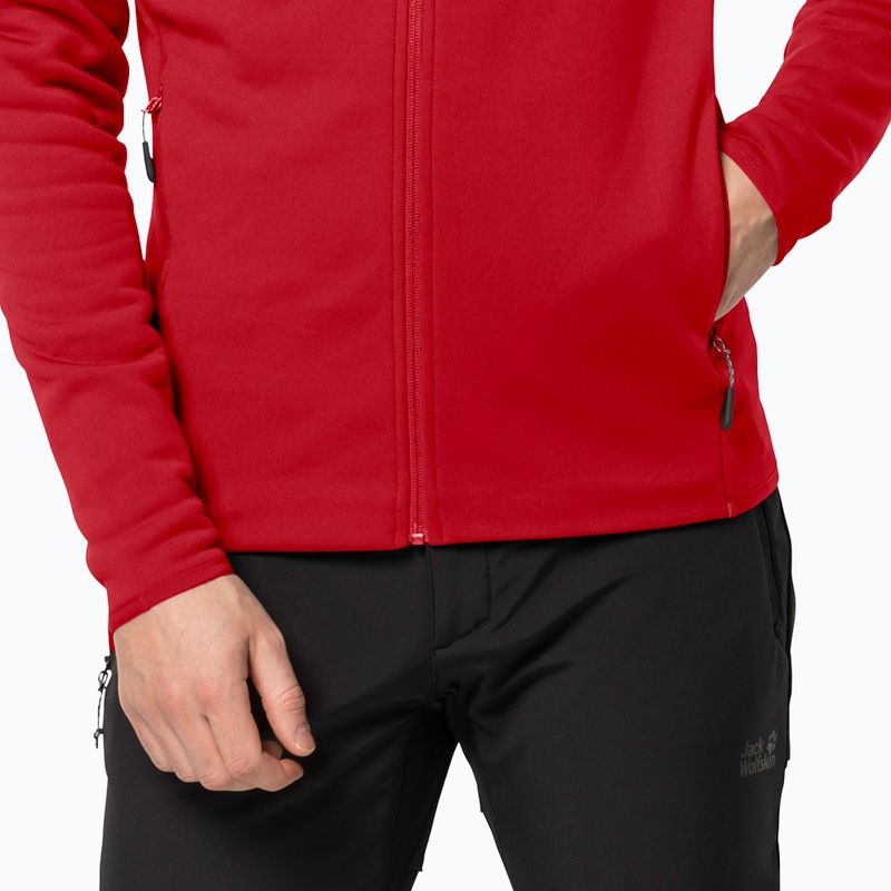 Jack Wolfskin pánska fleecová mikina Baiselberg červená 1710541 4