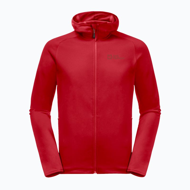 Jack Wolfskin pánska fleecová mikina Baiselberg červená 1710541 5