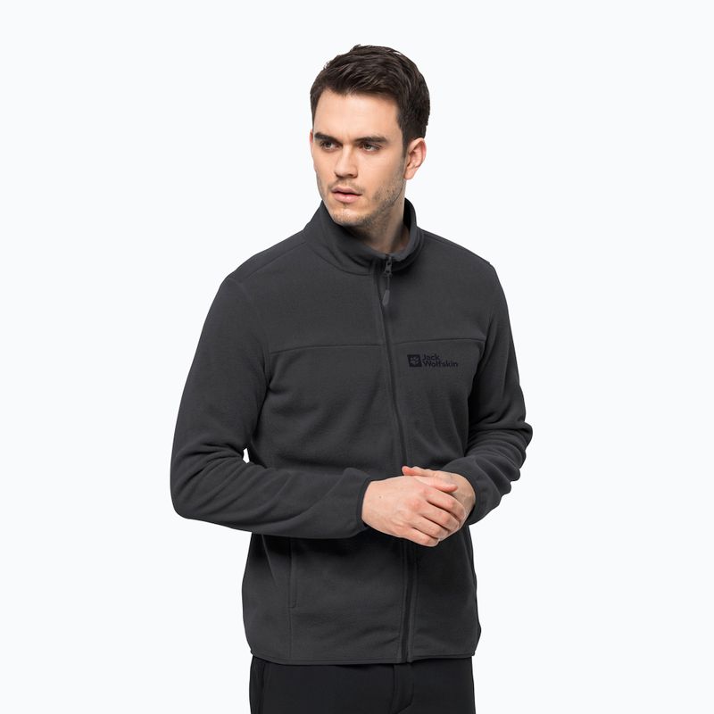 Jack Wolfskin pánska fleecová mikina Beilstein čierna 1710551