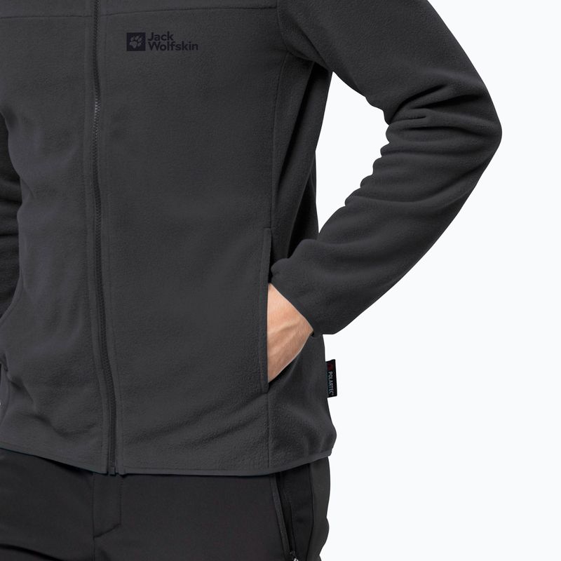 Jack Wolfskin pánska fleecová mikina Beilstein čierna 1710551 4