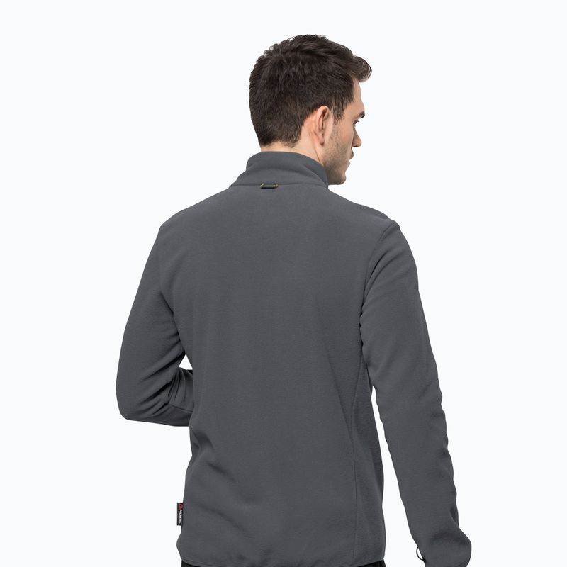Jack Wolfskin pánska mikina Beilstein sivá fleece 1710551 2
