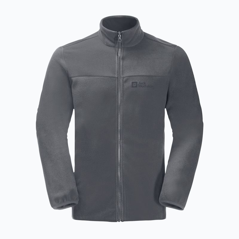 Jack Wolfskin pánska mikina Beilstein sivá fleece 1710551 4
