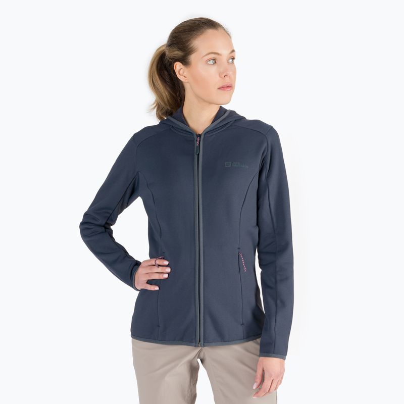 Dámska fleecová mikina Jack Wolfskin Baiselberg sivá 1710771