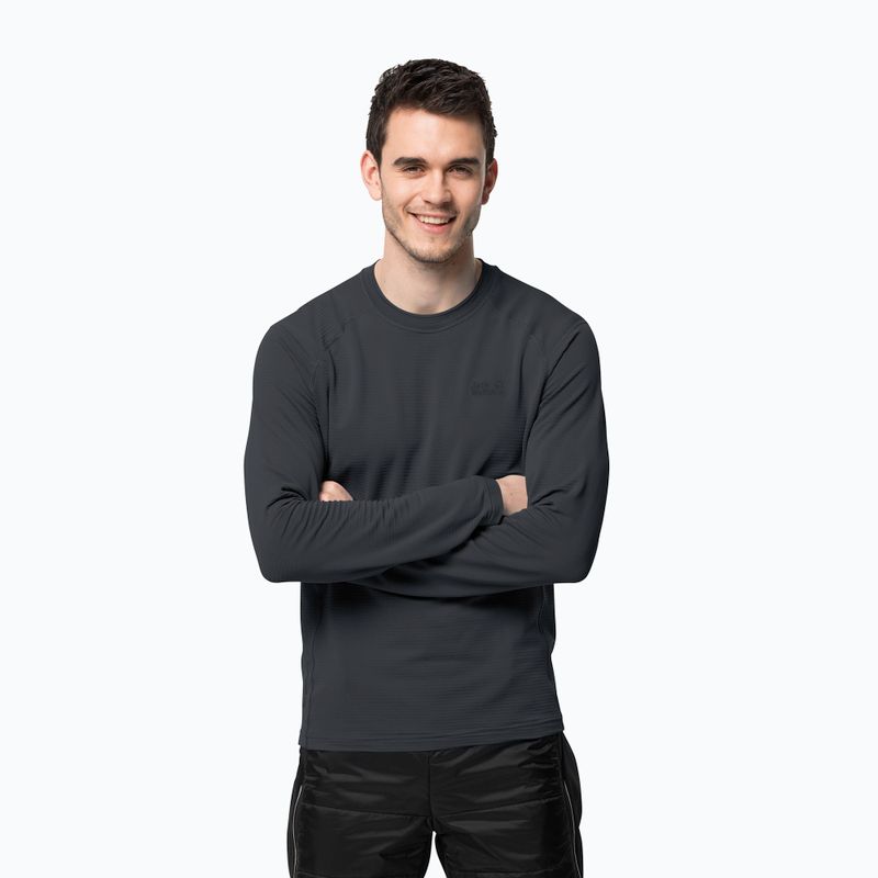 Jack Wolfskin pánske trekingové tričko s dlhým rukávom Infinite LS graphite 1808311