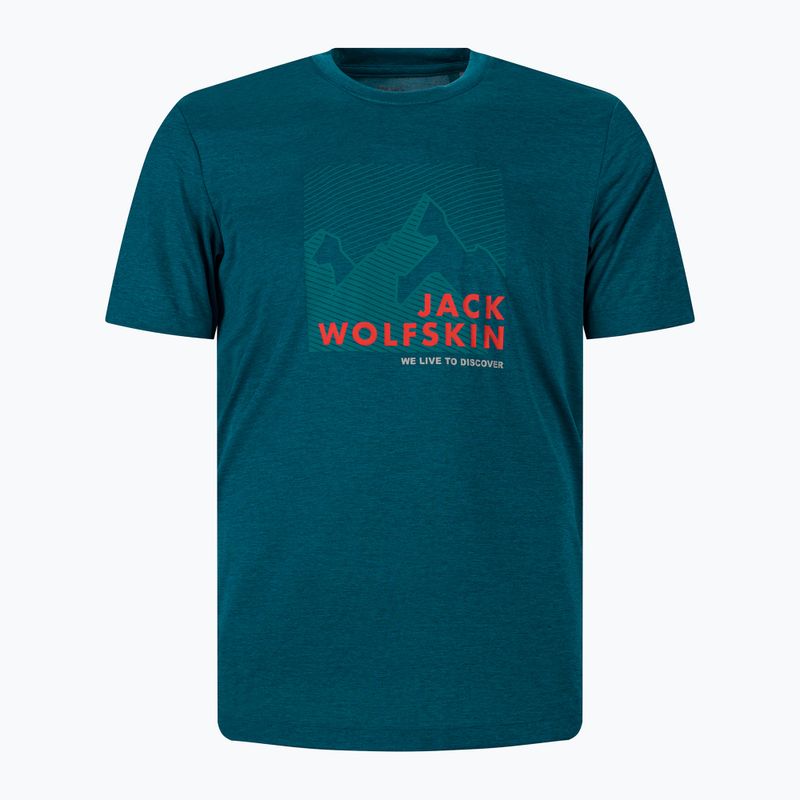 Pánske tričko Jack Wolfskin Hiking Graphic modré 1808761_4133 4