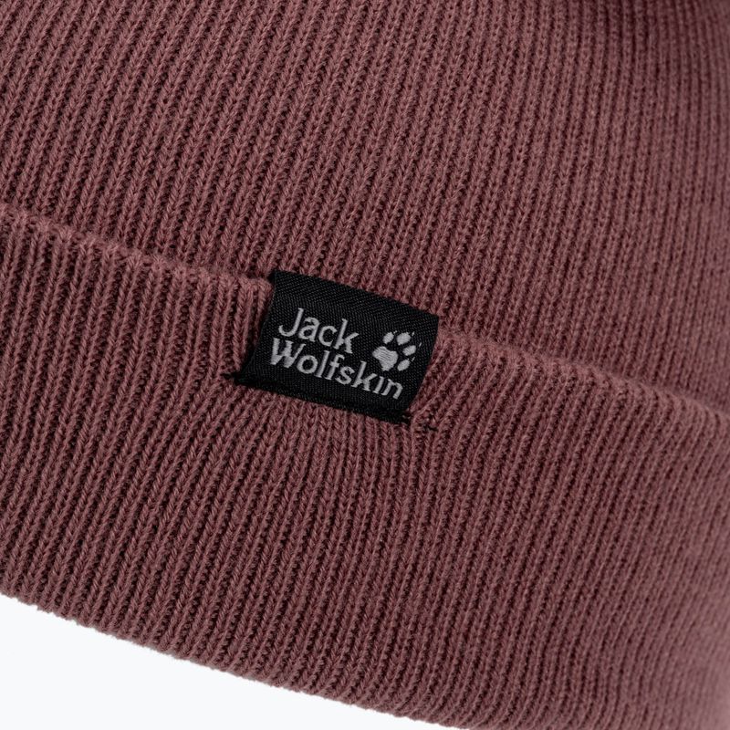 Jack Wolfskin Žebrovaná zimná čiapka ružová 1903891 3
