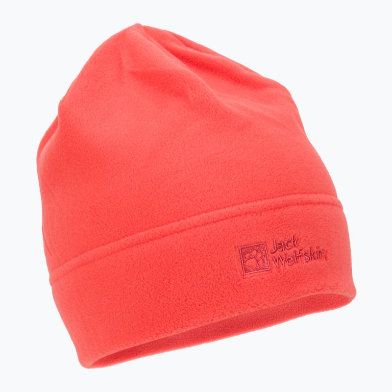 Jack Wolfskin Real Stuff oranžová fleecová zimná čiapka 1909852