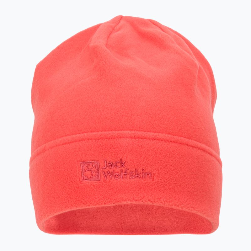 Jack Wolfskin Real Stuff oranžová fleecová zimná čiapka 1909852 2