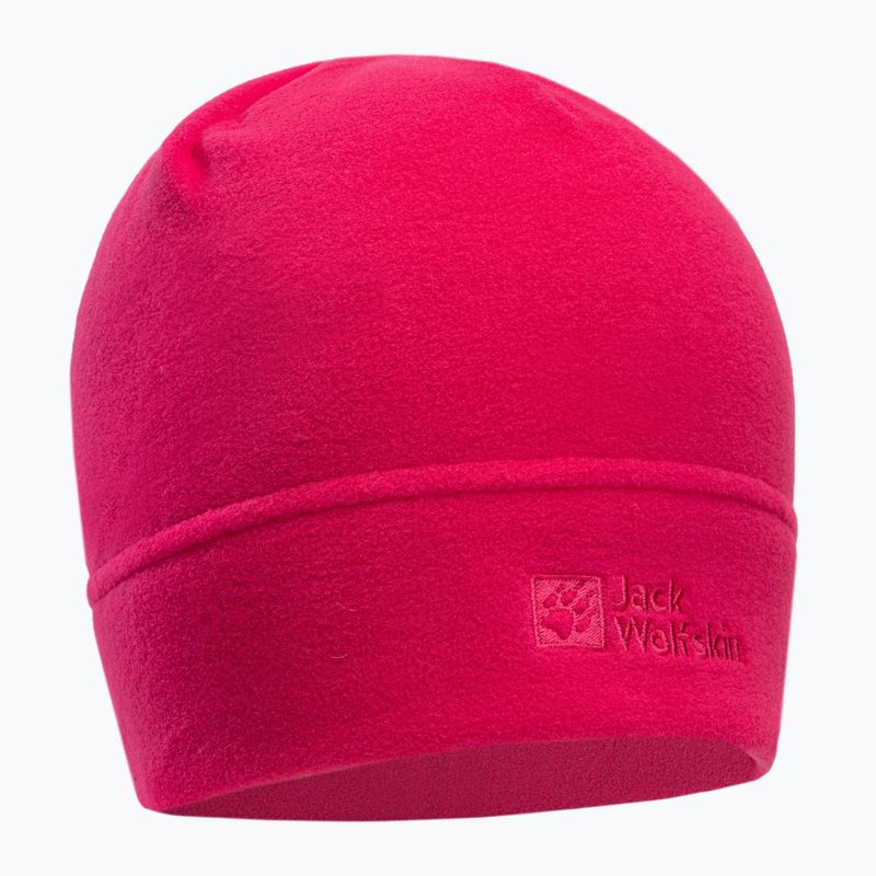 Jack Wolfskin Real Stuff fleecová zimná čiapka ružová 1909852