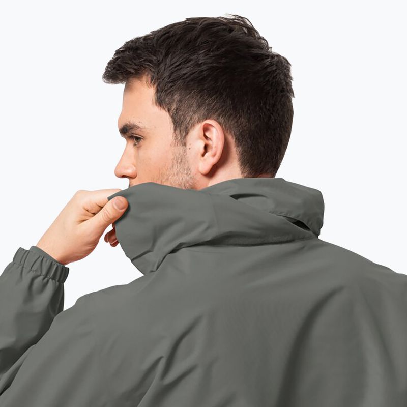 Jack Wolfskin pánska bunda do dažďa Stormy Point 2L zelená 1111142 4