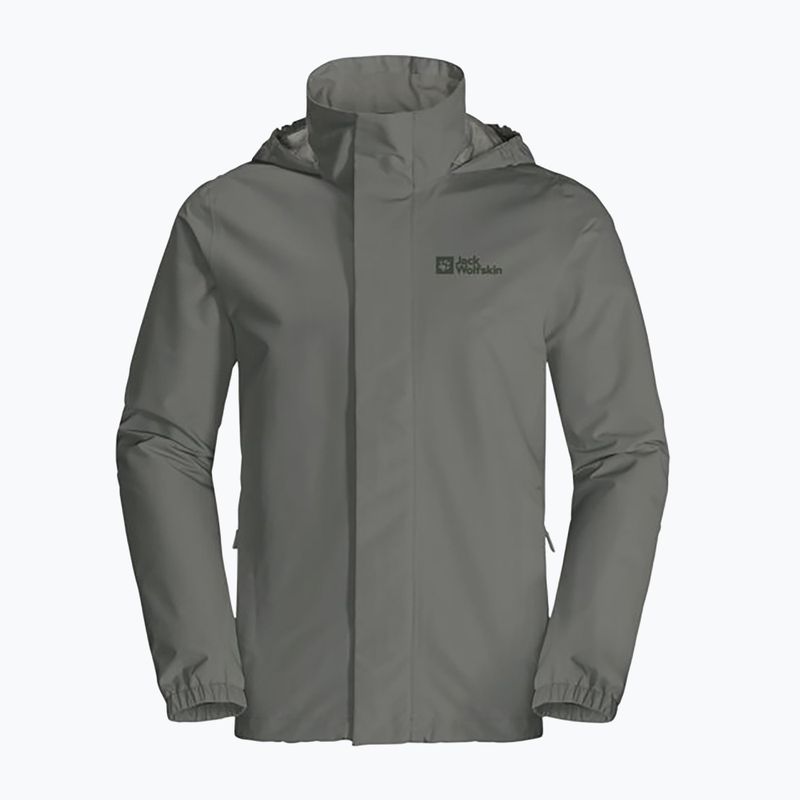 Jack Wolfskin pánska bunda do dažďa Stormy Point 2L zelená 1111142 9