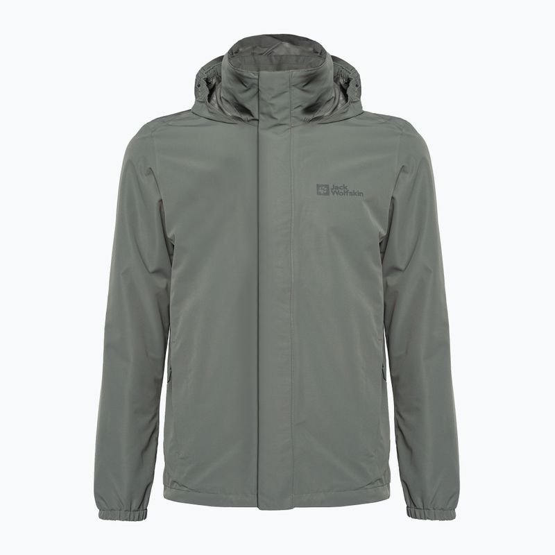 Jack Wolfskin pánska bunda do dažďa Stormy Point 2L zelená 1111142 6