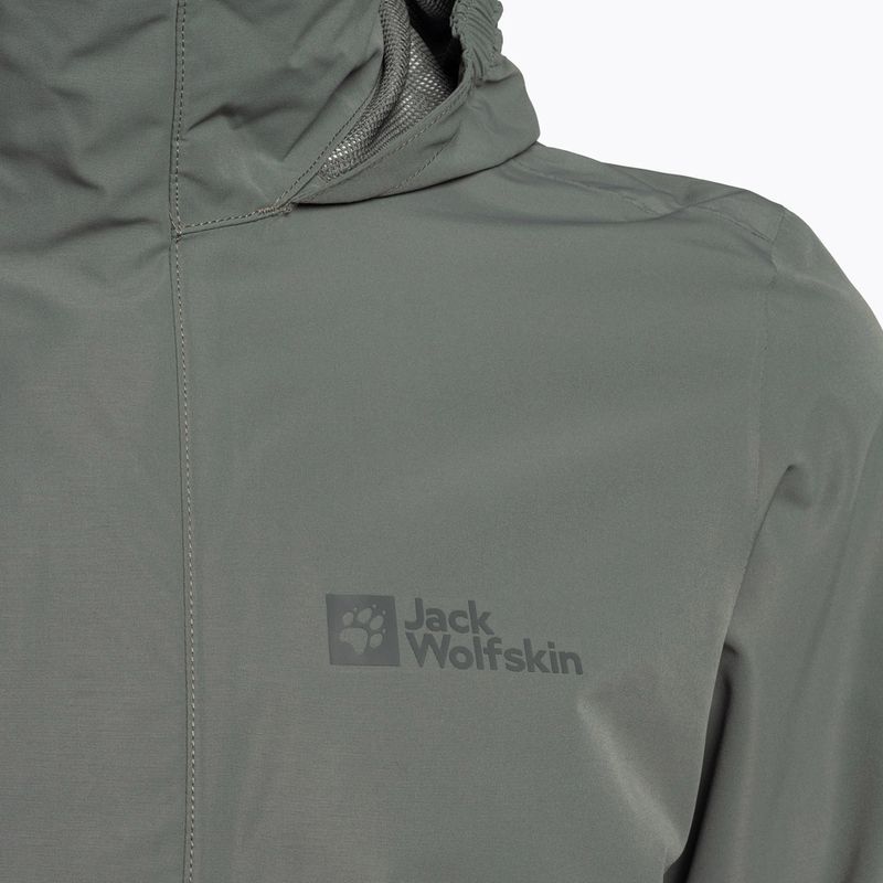 Jack Wolfskin pánska bunda do dažďa Stormy Point 2L zelená 1111142 8