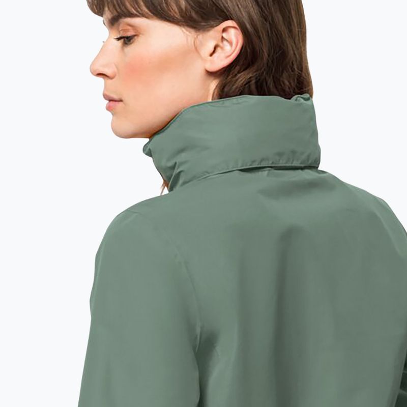 Jack Wolfskin dámska bunda do dažďa Stormy Point 2L zelená 1111202 4