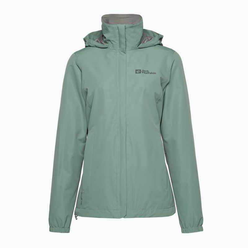 Jack Wolfskin dámska bunda do dažďa Stormy Point 2L zelená 1111202 6