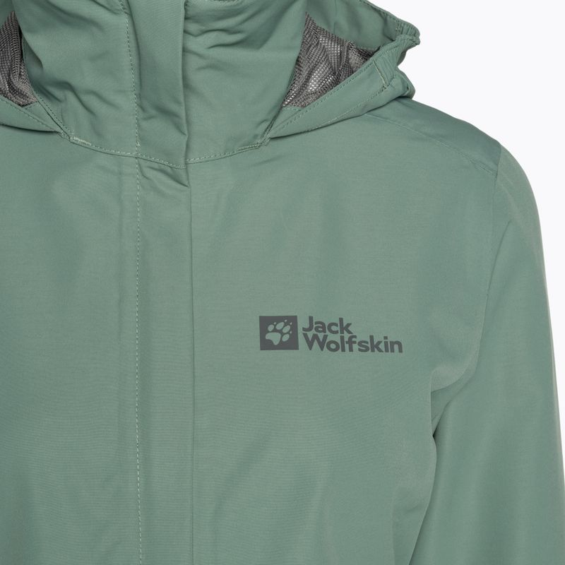 Jack Wolfskin dámska bunda do dažďa Stormy Point 2L zelená 1111202 8