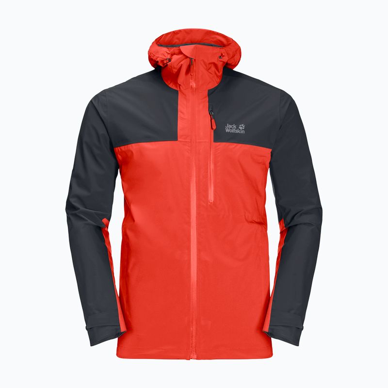Jack Wolfskin pánska bunda do dažďa Go Hike červená 1114051 7