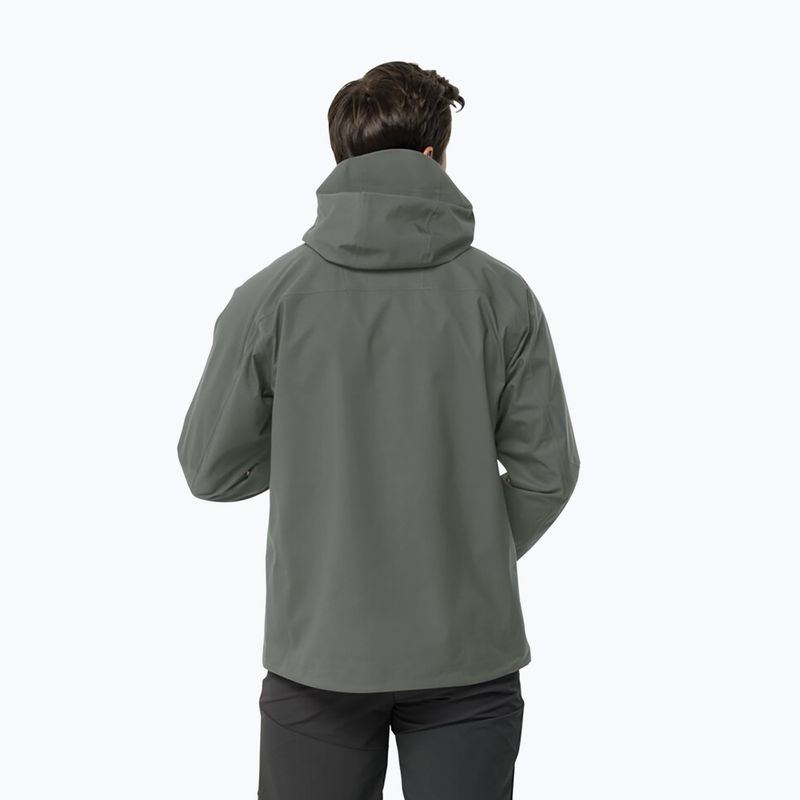 Jack Wolfskin pánska bunda do dažďa Kammweg 3L Jkt M zelená 1115831 2