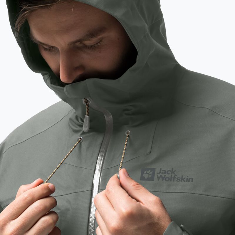 Jack Wolfskin pánska bunda do dažďa Kammweg 3L Jkt M zelená 1115831 3